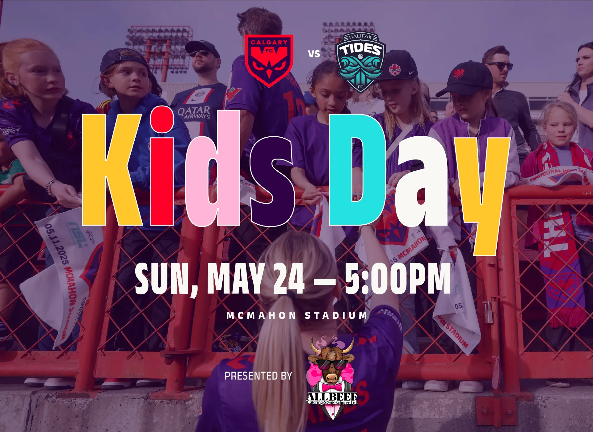 Calgary Wild FC Kids Day promo for May 24th match